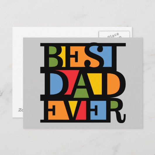 BESTE DAD OOIT briefkaart (Voorkant / Achterkant)