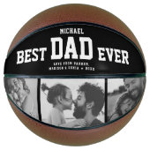BESTE DAD OOIT Cool Trendy Unieke fotocollage Basketbal (Voorkant)