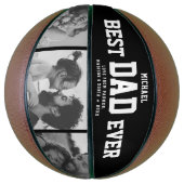 BESTE DAD OOIT Cool Trendy Unieke fotocollage Basketbal (Verticaal)