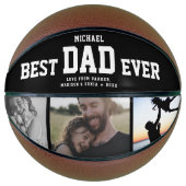 BESTE DAD OOIT Cool Trendy Unieke fotocollage Basketbal (Voorkant)