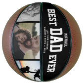 BESTE DAD OOIT Cool Trendy Unieke fotocollage Basketbal (Verticaal)