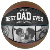 BESTE DAD OOIT Cool Trendy Unieke fotocollage Basketbal (Voorkant)
