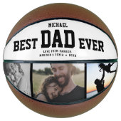 BESTE DAD OOIT Cool Trendy Unieke fotocollage Basketbal (Voorkant)
