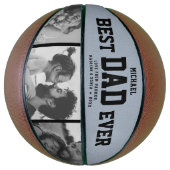 BESTE DAD OOIT Cool Trendy Unieke fotocollage Basketbal (Verticaal)