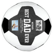 BESTE DAD OOIT Cool Trendy Unieke fotocollage Voetbal (Gedraaid)