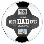 BESTE DAD OOIT Cool Trendy Unieke fotocollage Voetbal (Voorkant)