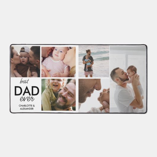 Beste DAD ooit Custom 7 Photo Collage Bureaumat (Voorkant)