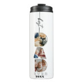 Beste DAD ooit Dad Letters 3 Foto's Collage Thermosbeker (Voorkant)