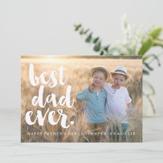 BESTE DAD OOIT | FATHERS DAY CARD KAART (Staand voorkant)