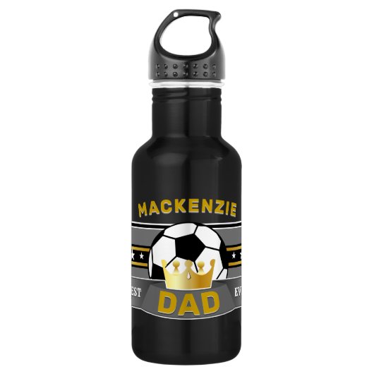 Beste DAD ooit FOOTBALL Sport Waterfles (Voorkant)