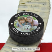 BESTE DAD OOIT Foto op maat van uw kleur Hockey Puck