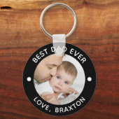 BESTE DAD OOIT Foto op maat van uw kleur Sleutelhanger (Voorkant)