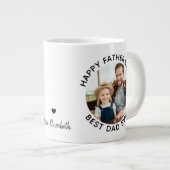 Beste DAD ooit Happy Vaderdag, Aangepast 2 Foto Grote Koffiekop (Voorkant rechts)