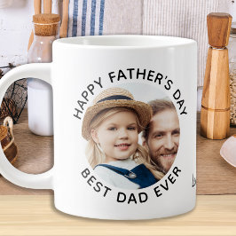 Beste DAD ooit Happy Vaderdag, Aangepast 2 Foto Grote Koffiekop