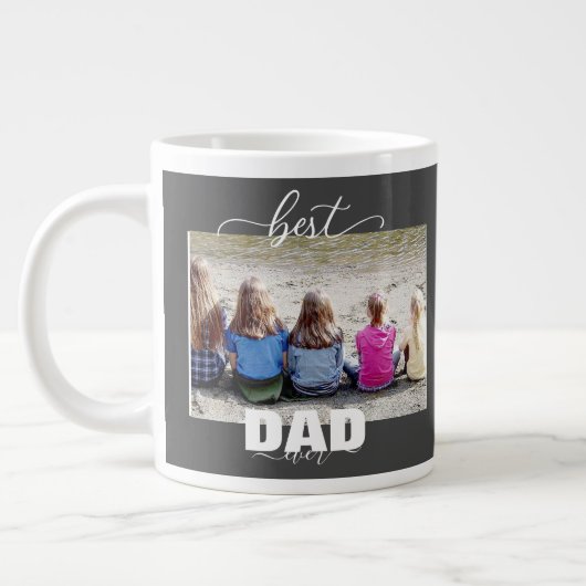 Beste DAD ooit Kinder Foto Vaderdag Grote Koffiekop (Links)