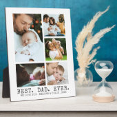 BESTE DAD OOIT Klassiek fotocollage Fotoplaat (Zijkant)