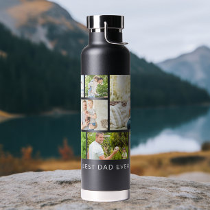 BESTE DAD OOIT Multi Photo Collage Modern Waterfles