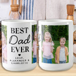 Beste DAD ooit Persoonlijk 2 Foto Vaderdag Koffiemok<br><div class="desc">Verras je vader deze dag met een persoonlijke mok voor fotokoffie. "Beste DAD ooit." Pas deze mok aan met favoriete foto's, berichten en namen. Bezoek ons collectie voor de beste vaderdag en gepersonaliseerde vaders cadeaus. COPYRIGHT © 2020 Judy Burrows, Black Dog Art - Alle rechten voorbehouden. Beste DAD ooit Persoonlijke...</div>