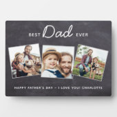 Beste DAD ooit Persoonlijk 3 Foto Vaderdag Fotoplaat (voorkant)