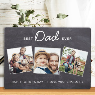 Beste DAD ooit Persoonlijk 3 Foto Vaderdag Fotoplaat