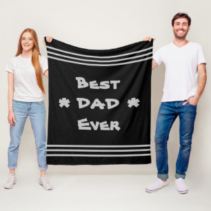 BESTE DAD OOIT Simple Modern Cool Script Black Fleece Deken