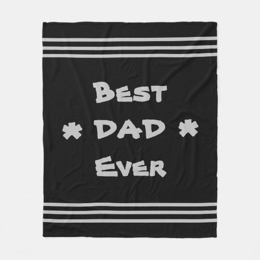 BESTE DAD OOIT Simple Modern Cool Script Black Fleece Deken (Voorkant)