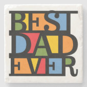 BESTE DAD OOIT steen onderzetters (Voorkant)
