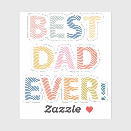 Beste DAD ooit Sticker (Vel)