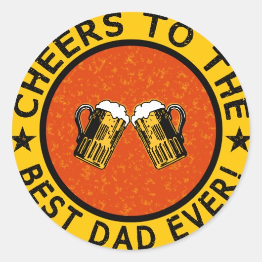 BESTE DAD OOIT-stickers Ronde Sticker (Voorkant)