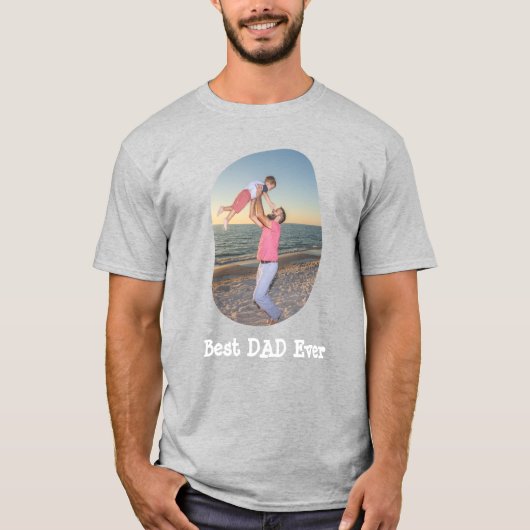 Beste DAD ooit upload je familiefoto T-shirt (Voorkant)