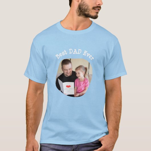 Beste DAD ooit upload je foto van je vierkante fam T-shirt (Voorkant)