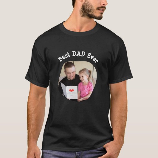 Beste DAD ooit upload je foto van je vierkante fam T-shirt (Voorkant)