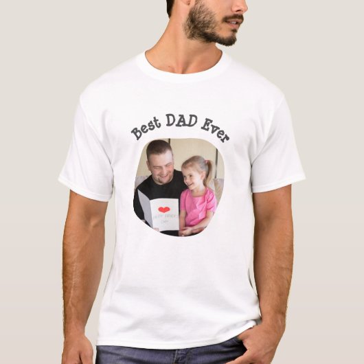 Beste DAD ooit upload je foto van je vierkante fam T-shirt (Voorkant)
