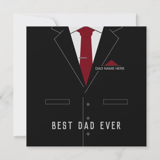 Beste DAD ooit Vaderdag Kaart - Gepersonaliseerd (Voorkant)