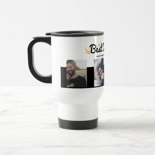 BESTE DAD OOIT Vaderdag voor fotocollage Reisbeker (Links)