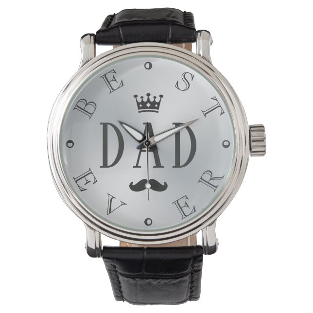 BESTE DAD OOIT Zilvergradiënt Horloge (Voorkant)