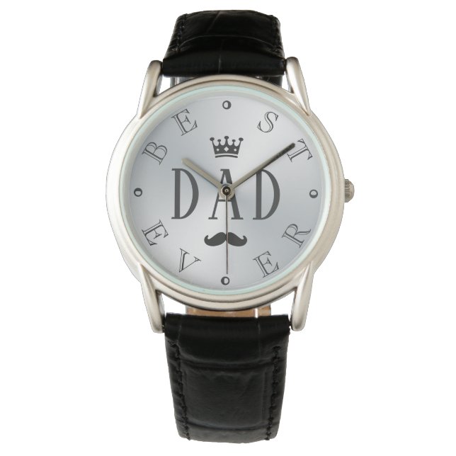 BESTE DAD OOIT Zilvergradiënt Horloge (Voorkant)