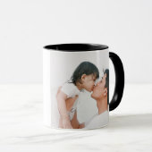 Beste DAD ooit Zwart Eenvoudige Foto Mok (Voorkant rechts)