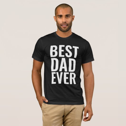 BESTE DAD OOIT ZWARTE T-SHIRTS (Voorkant volledig)