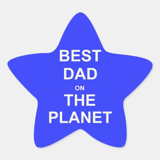 Beste DAD op de planeet Ster Sticker (Voorkant)