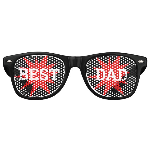 BESTE DAD retro Shades / Fun Party Sunbril Retro Zonnebril (Voorkant)