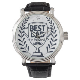 Beste Dad Trophy Design - Vaderdag cadeau Horloge