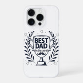 Beste Dad Trophy Design - Vaderdag cadeau iPhone Hoesje (Achterkant)