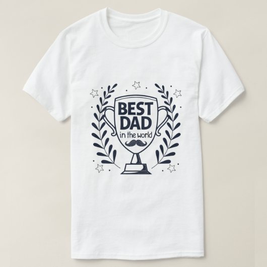 Beste Dad Trophy Design - Vaderdag cadeau T-shirt (Design voorkant)