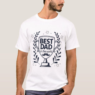 Beste Dad Trophy Design - Vaderdag cadeau T-shirt