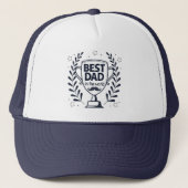 Beste Dad Trophy Design - Vaderdag cadeau Trucker Pet (Voorkant)