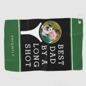 BESTE DAD VAN EEN LONG SHOT Foto op maat Golfhanddoek (Horizontaal)