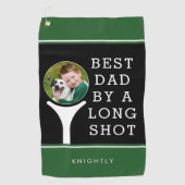 BESTE DAD VAN EEN LONG SHOT Foto op maat Golfhanddoek (Voorkant)