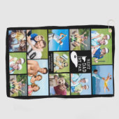 BESTE DAD VAN PAR 12 Foto-collage, speciaal aangep Golfhanddoek (Horizontaal)