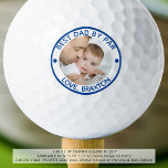 BESTE DAD VAN PAR Foto Aangepaste kleur op maat Golfballen<br><div class="desc">Creëer een unieke, aangepaste fotogolf voor de speciale golfliefhebber met de titel BEST DAD BY PAR en uw boodschap in uw keuze van kleuren (in het blauw getoond). VERANDERINGEN: Verander de tekst en de grafische elementenkleuren in EDIT voor een douaneontwerp. BIJSTAND: Voor hulp bij ontwerpmodificatie of personalisatie, kleurverandering, het formaat...</div>